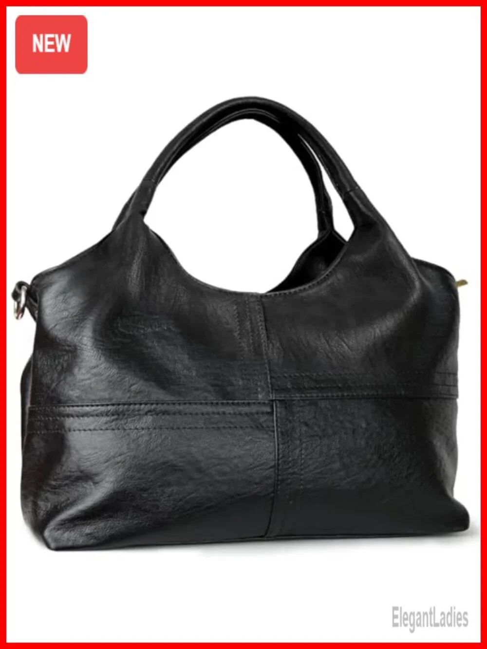 Vegan Leather Satchel Handbag for Women with Detachable Strap